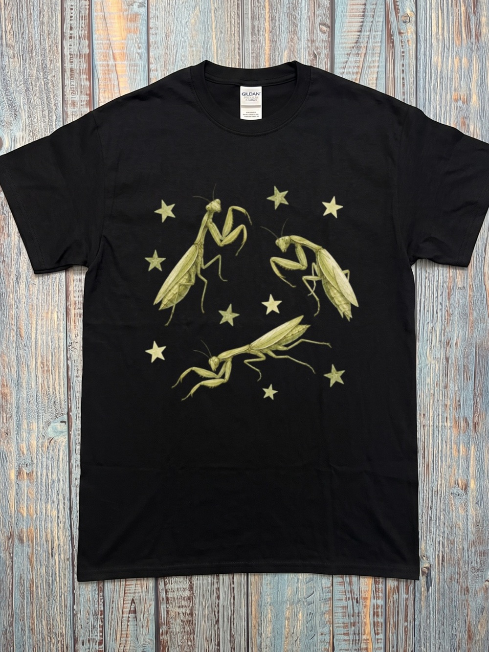 Gildan Praying Mantis Shirt, Garden Wildlife Tee Graphic